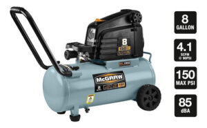 Compresor De Aire Sin Aceite  8 Galones, 1.5 Hp, 150  Ermn